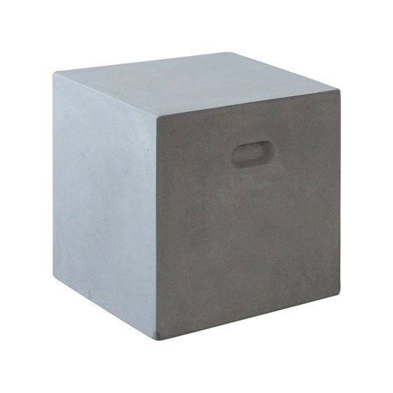 CONCRETE Cubic Σκαμπό Κήπου - Βεράντας, Cement Grey Ε6203