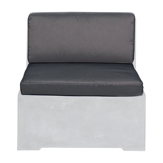 CONCRETE Set Μαξιλάρια Καρέκλας, Γκρι Ύφασμα Water Repellent - 2 Tεμάχια Ε6200,Μ1