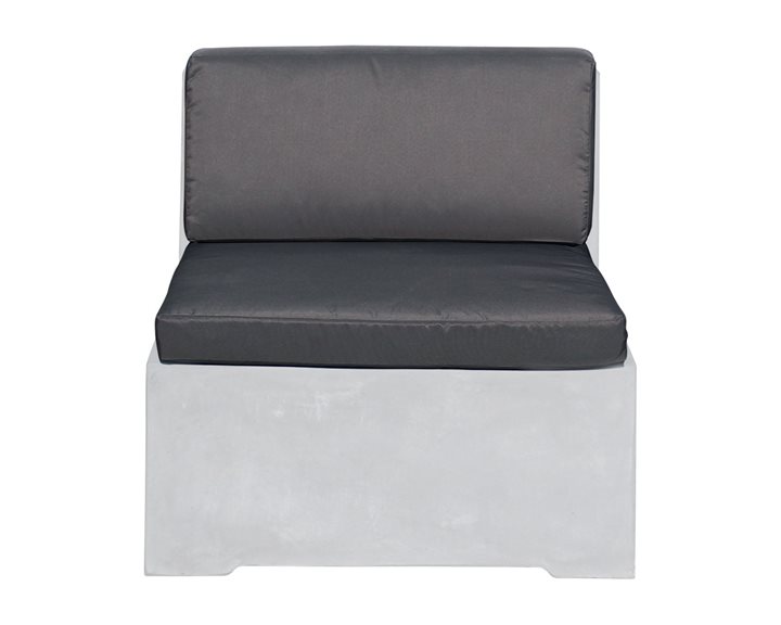 CONCRETE Set Μαξιλάρια Καρέκλας, Γκρι Ύφασμα Water Repellent - 2 Tεμάχια Ε6200,Μ1