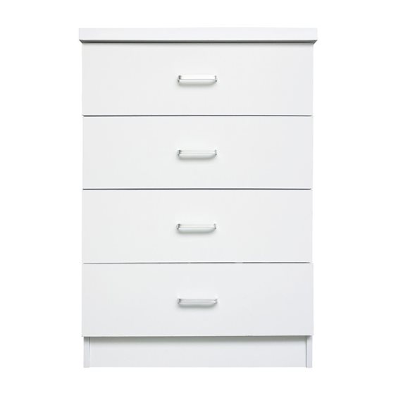 Drawer Συρταριέρα Με 4 Συρτάρια, Απόχρωση Άσπρο Ε7396,1