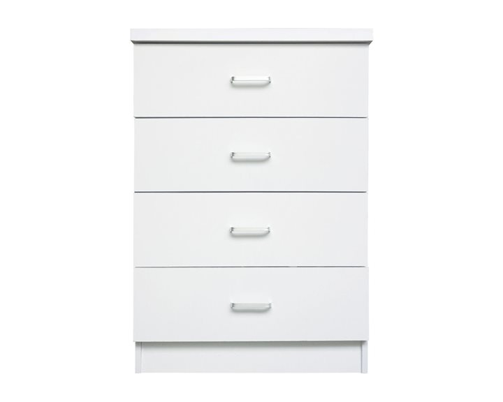 Drawer Συρταριέρα Με 4 Συρτάρια, Απόχρωση Άσπρο Ε7396,1
