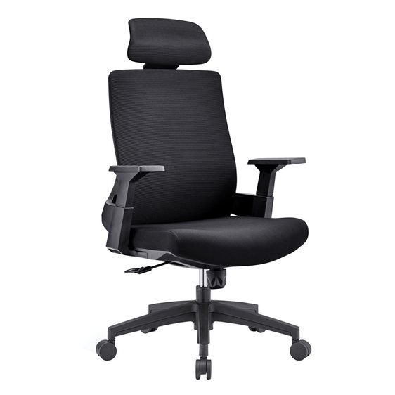 BF8900 Πολυθρόνα Γραφείου Διευθυντή, Mesh Μαύρο, Ύφασμα Μαύρο ΕΟ528,10