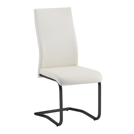Benson Καρέκλα Μέταλλο Βαφή Μαύρο, PVC Cream ΕΜ931,1Μ