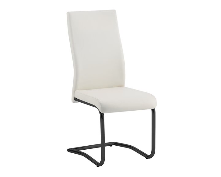 Benson Καρέκλα Μέταλλο Βαφή Μαύρο, PVC Cream ΕΜ931,1Μ