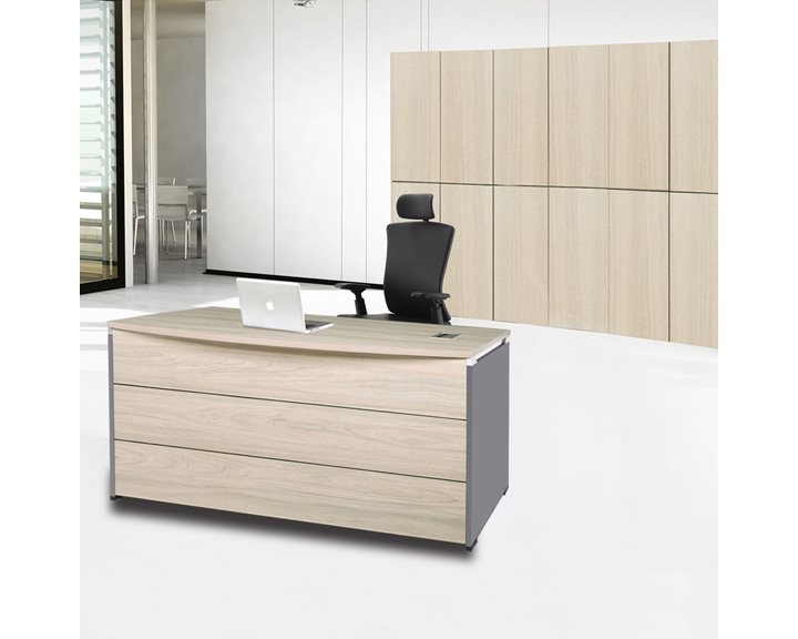 PROGRESS Γραφείο 200x90cm Απόχρωση Elm-Sky Grey ΕΟ835