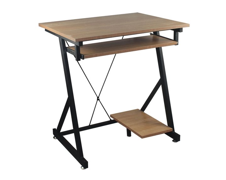 UNIT Γραφείο Η/Υ Μέταλλο Βαφή Μαύρο, Melamine Απόχρωση Sonoma ΕΟ435,1
