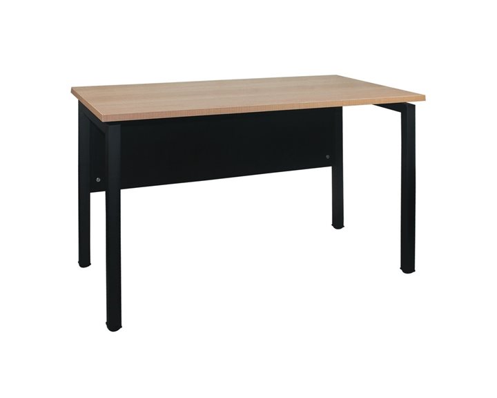UNIT Γραφείο Μέταλλο Βαφή Μαύρο, Melamine Απόχρωση Sonoma ΕΟ436,1