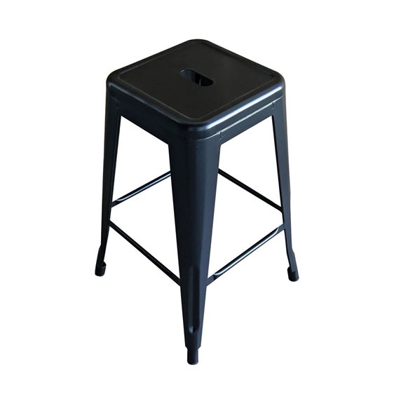 RELIX Σκαμπό Bar H.65cm, Στοιβαζόμενο, Μέταλλο Βαφή Μαύρο Ε5193,1W