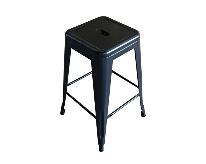 RELIX Σκαμπό Bar H.65cm, Στοιβαζόμενο, Μέταλλο Βαφή Μαύρο Ε5193,1W