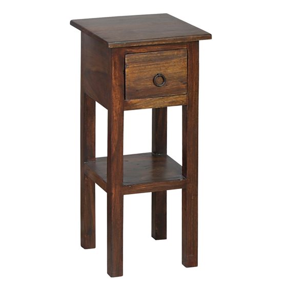 CLASSIC Stand - Τραπεζάκι Βοηθητικό H.55cm - 1 Συρτάρι, Ξύλο Sheesham Καρυδί ΕS391,2