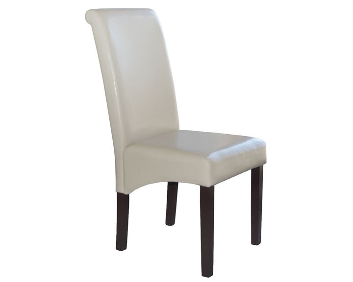 MALEVA-H Καρέκλα Ξύλο - PU Ivory Ε7206,1