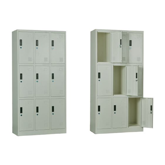 LOCKER 9 Θέσεων Φοριαμός - Ερμάριο, Μέταλλο Βαφή  Άσπρο Ε6003