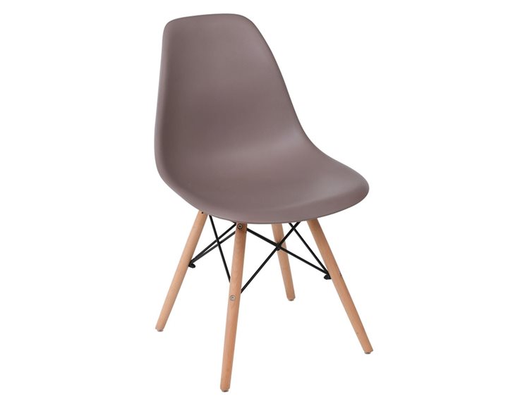 ART Wood Καρέκλα Τραπεζαρίας,  Πόδια Οξιά, Κάθισμα PP Sand Beige - 1 Step K/D - Pro ΕΜ123,9P