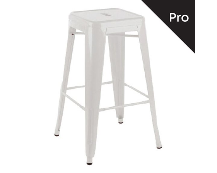 RELIX Σκαμπό Bar-Pro H.67cm, Στοιβαζόμενο, Μέταλλο Βαφή Άσπρο Ε5193