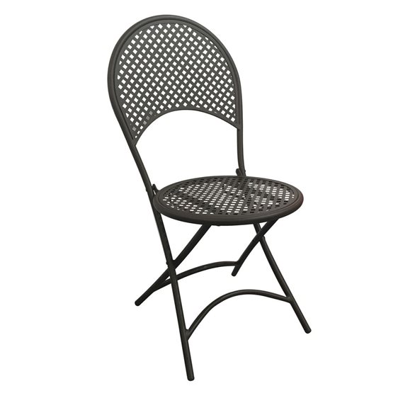 Rondo Καρέκλα Πτυσσόμενη, Μέταλλο Mesh Βαφή Μαύρο Ε5146