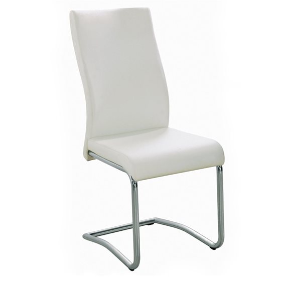 Benson Καρέκλα Μέταλλο Χρώμιο, PVC Cream ΕΜ931,1