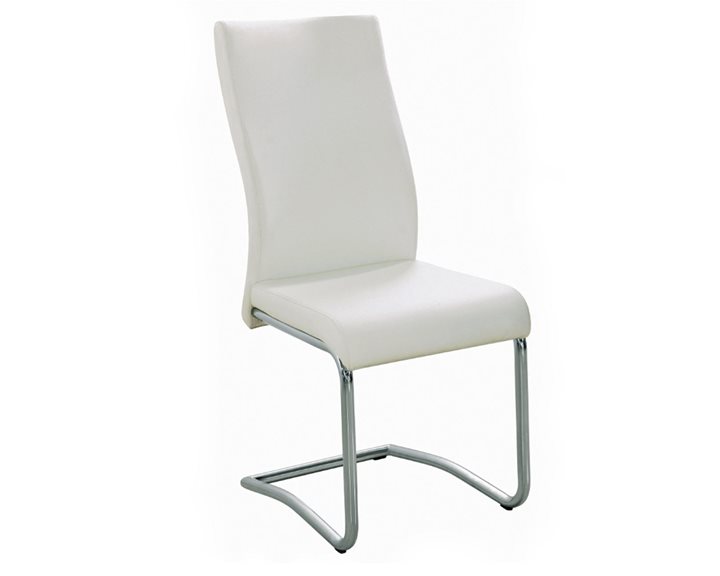 Benson Καρέκλα Μέταλλο Χρώμιο, PVC Cream ΕΜ931,1