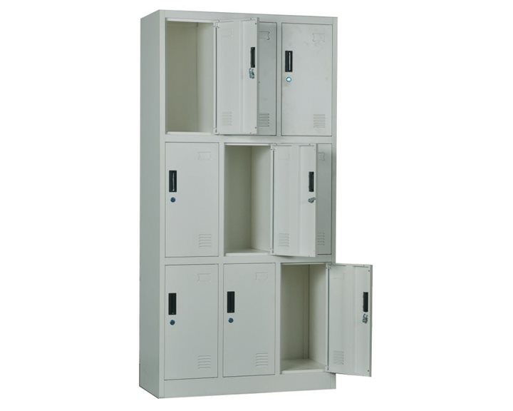 LOCKER 9 Θέσεων Φοριαμός - Ερμάριο, Μέταλλο Βαφή Γκρι Ε6003,1