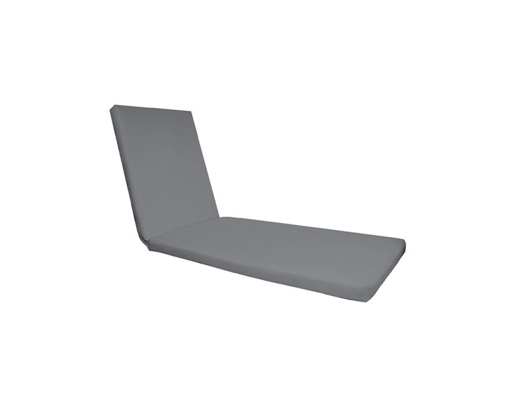 Sunlounger Μαξιλάρι Ξαπλώστρας Ύφασμα Γκρι Water Repellent, Foam+Polyester Φερμουάρ-Velcro Ε2017,3