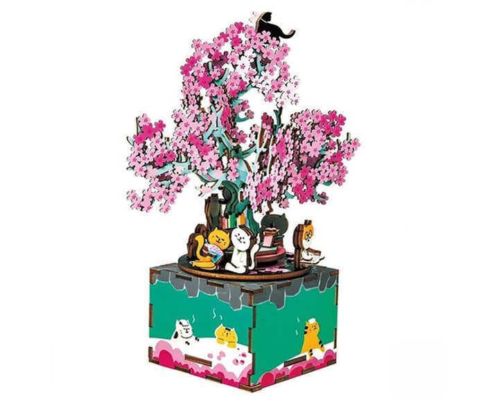 Robotime Κατασκευή Μουσικό Κουτί Cherry Blossom Tree