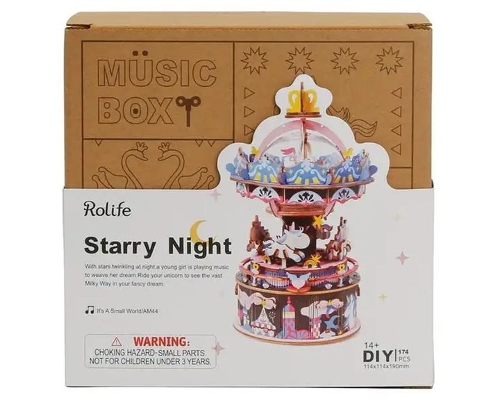 Robotime Κατασκευή Μουσικό Κουτί Starry Night
