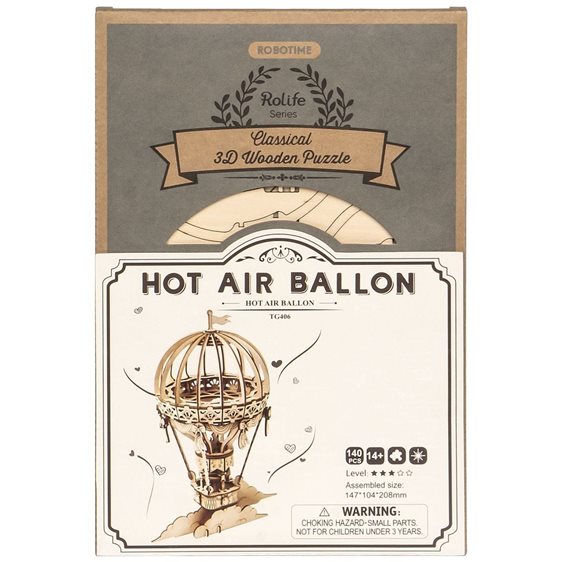 Robotime DIY Puzzle Hot Air Ballon 3D Wooden Puzzle 140pcs