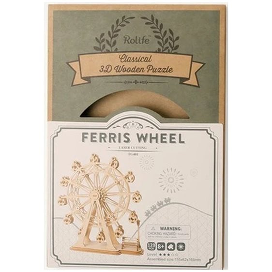 Robotime DIY Puzzle Ferris Wheel 3D Wooden Puzzle 120pcs