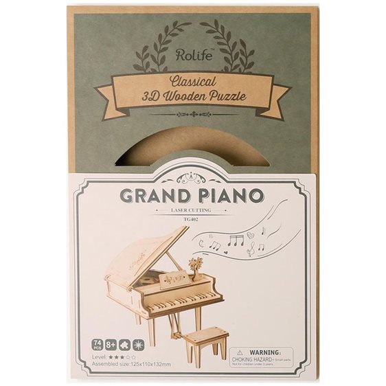 Robotime DIY Puzzle Grand Piano 3D Wooden Puzzle 74pcs