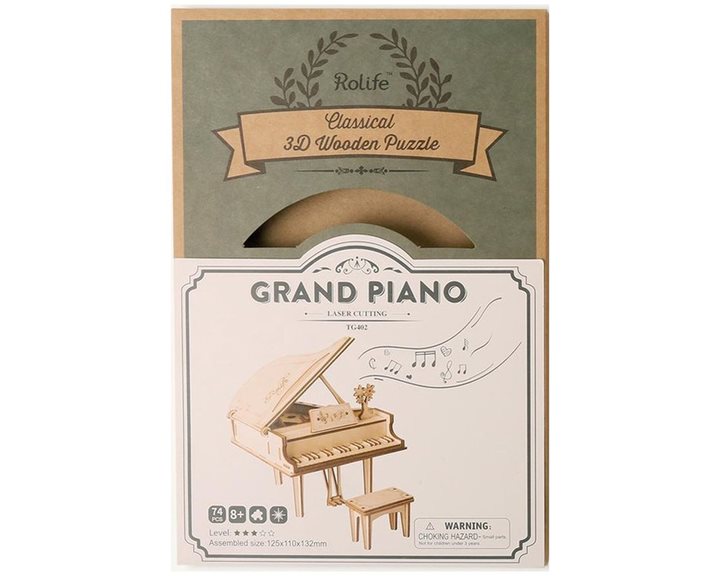 Robotime DIY Puzzle Grand Piano 3D Wooden Puzzle 74pcs