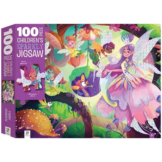 Hinkler Children’s Sparkly Jigsaw: Fairy Garden 100pcs