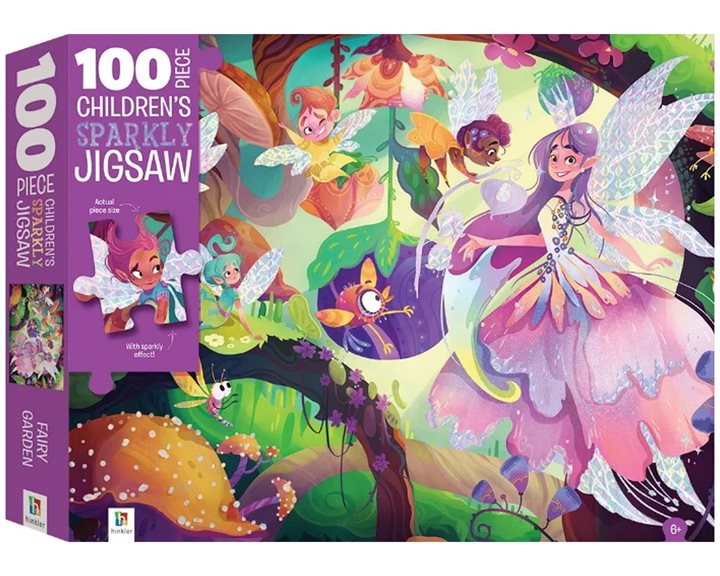 Hinkler Children’s Sparkly Jigsaw: Fairy Garden 100pcs