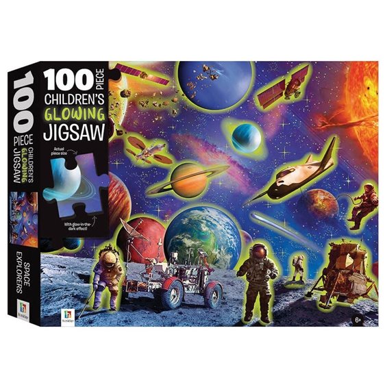 Hinkler Children’s Glowing Jigsaw: Space Adventure 100pcs