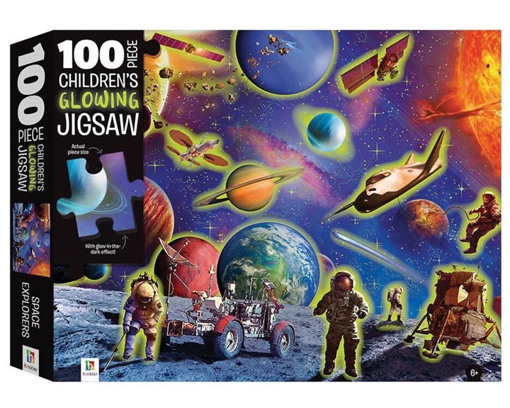 Hinkler Children’s Glowing Jigsaw: Space Adventure 100pcs