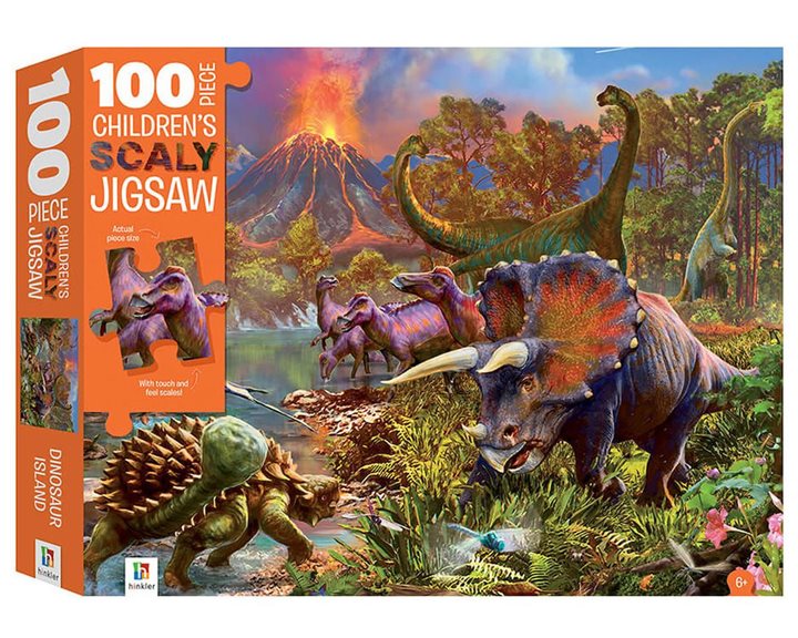 Hinkler Children’s Scaly Jigsaw: Dinosaur Island 100pcs