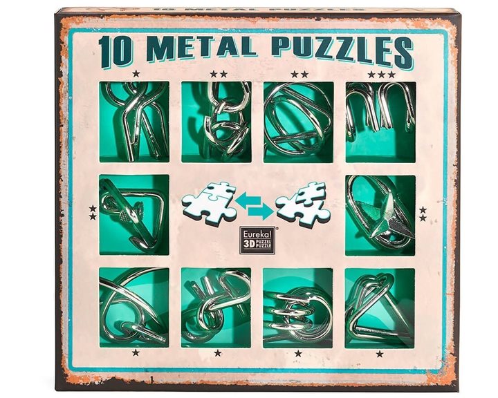 Eureka Puzzles 10 Metal Puzzles - Πράσινο Σετ