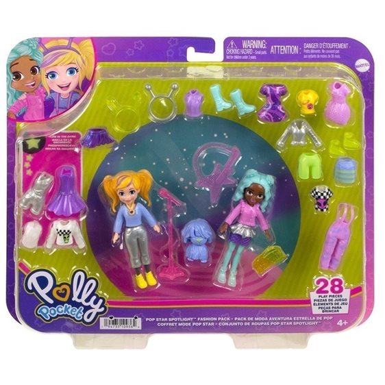 Mattel Polly - Νεα Κουκλα Με Μοδες Μεγαλο Pack Pop Star Spotlight