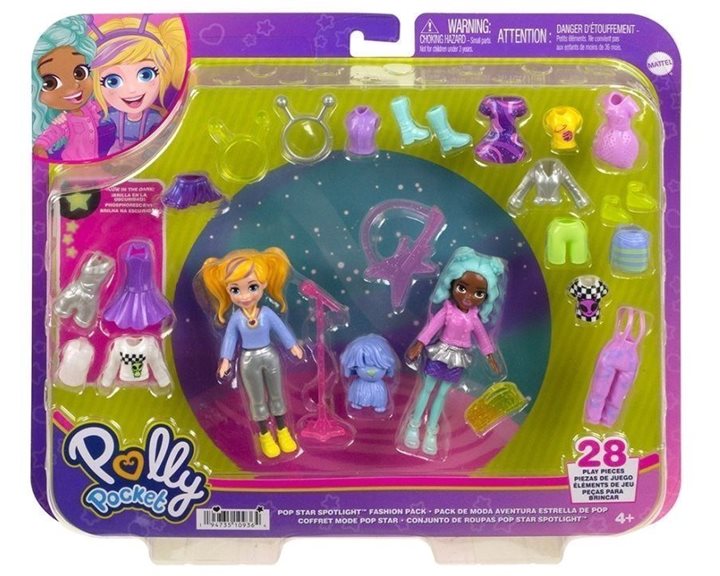 Mattel Polly - Νεα Κουκλα Με Μοδες Μεγαλο Pack Pop Star Spotlight