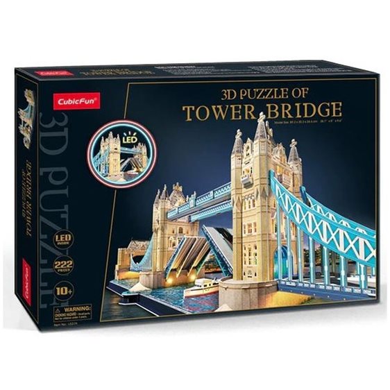 Παζλ CubicFun 3D Tower Bridge με LED 222pcs L531h