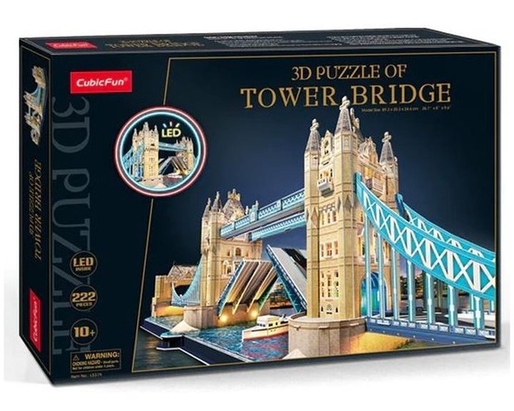 Παζλ CubicFun 3D Tower Bridge με LED 222pcs L531h