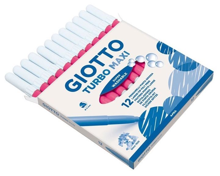 Μαρκαδόρος Giotto 12 Τεμ, Turbo Maxi Magenta