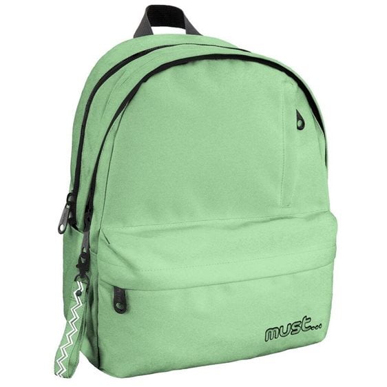 Τσάντα Πλάτης Must Monochrome RPET 32x19x42cm 2 Κεντρικές θήκες Fluo Λαχανί