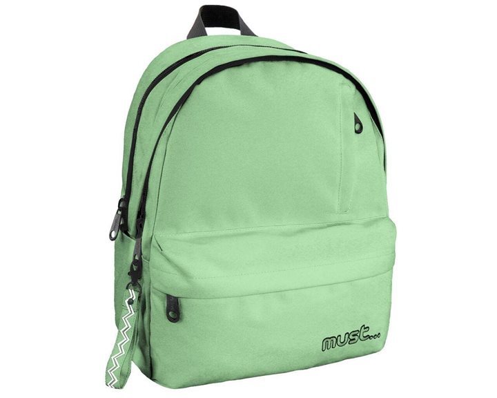 Τσάντα Πλάτης Must Monochrome RPET 32x19x42cm 2 Κεντρικές θήκες Fluo Λαχανί