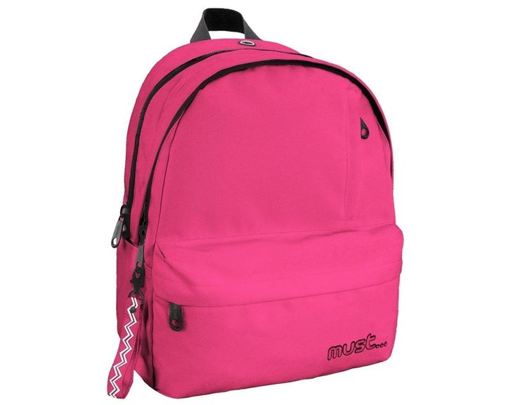 Τσάντα Πλάτης Must Monochrome RPET 32x19x42cm 2 Κεντρικές θήκες Fluo Ροζ