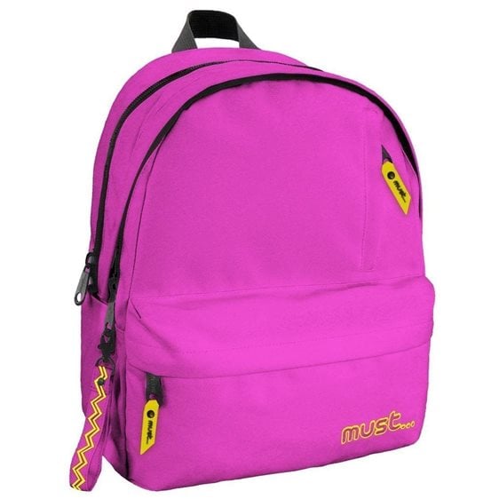 Τσάντα  Πλάτης Must Monochrome Plus Colored Inside 32x19x42cm 2 Κεντρικές θήκες Φούξια