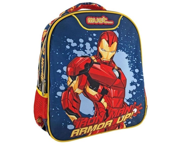 Τσάντα Πλάτης Νηπίου Must 27χ10χ31cm 2 Θήκες Avengers Iron Man Armor Up