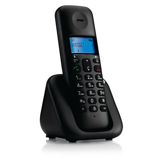 Motorola T301 Black (Ελληνικό Μενού) Ασύρματο τηλέφωνο με ανοιχτή ακρόαση T301 (GR)