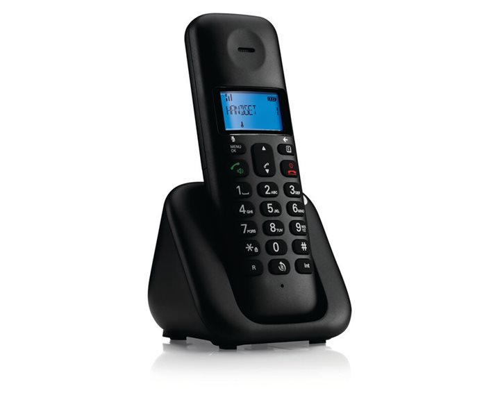 Motorola T301 Black (Ελληνικό Μενού) Ασύρματο τηλέφωνο με ανοιχτή ακρόαση T301 (GR)