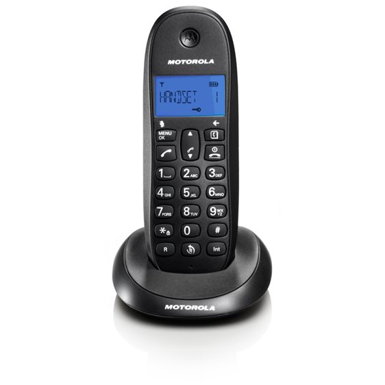 Motorola C1001LB Μαύρο  (Ελληνικό Μενού) Ασύρματο τηλέφωνο C1001LB