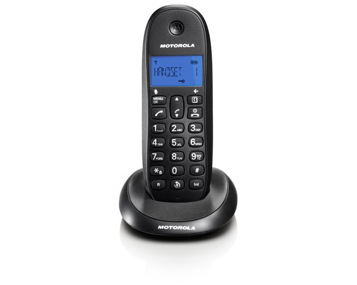 Motorola C1001LB Μαύρο  (Ελληνικό Μενού) Ασύρματο τηλέφωνο C1001LB
