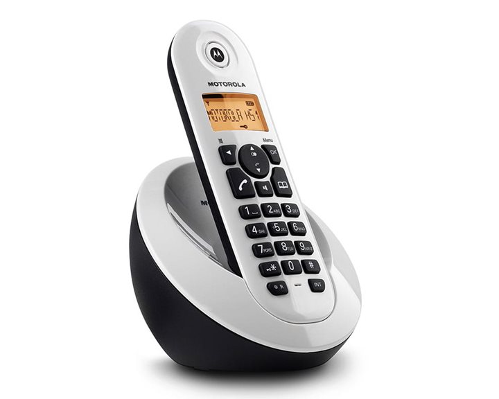 Motorola C601W Λευκό (Ελληνικό Μενού) Ασύρματο τηλέφωνο με ανοιχτή ακρόαση C601W